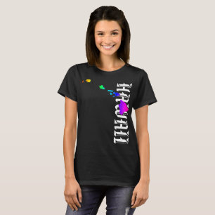 CAMISETA ISLAS HAWAII NEON RAINBOW