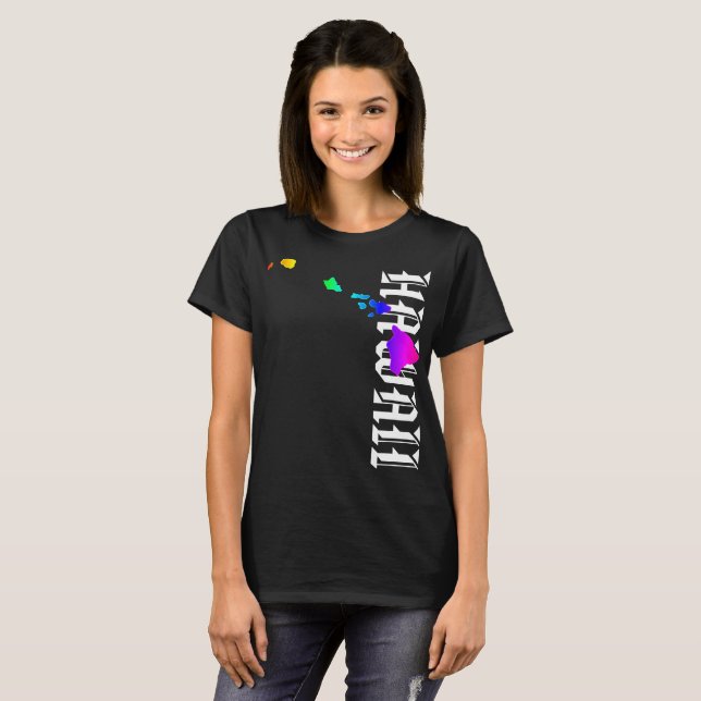 CAMISETA ISLAS HAWAII NEON RAINBOW (Anverso completo)