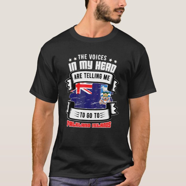 Camiseta Islas Malvinas En Mi Cabeza (Anverso)