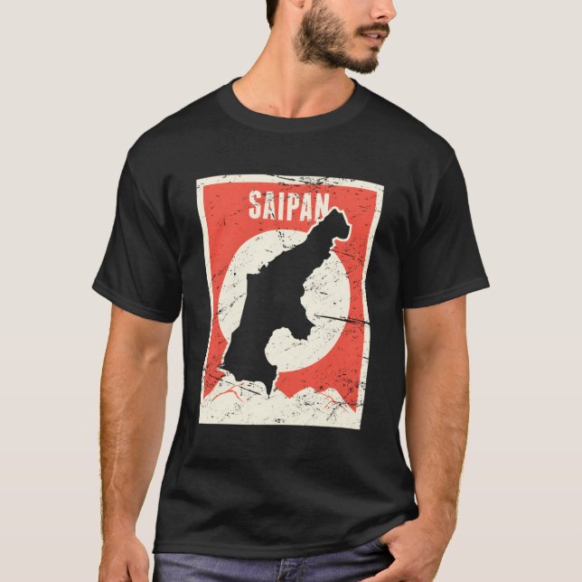 Camiseta Islas Marianas Norte Retro Saipan (Anverso)