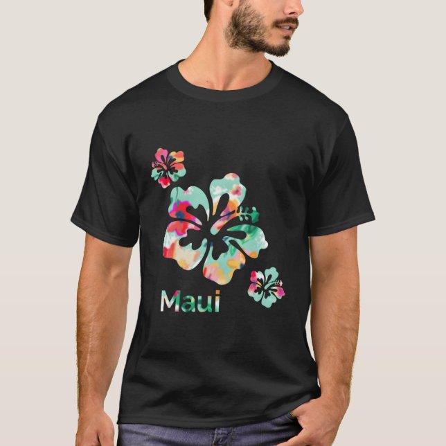 Camiseta Islas Maui Hawaii Surf Hibiscus en Hawái (Anverso)