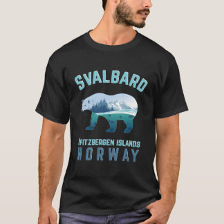 Camiseta Islas Svalbard Spitzbergen Noruega Fiordo con Po