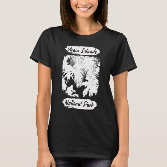 Camiseta Islas Vírgenes Árbol de palma St John Parque Nacio (Anverso)
