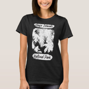 Camiseta Islas Vírgenes Árbol de palma St John Parque Nacio