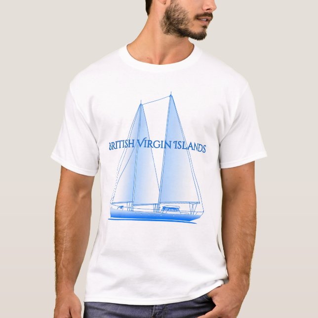 Camiseta Islas Vírgenes Británicas Costeras Náuticas Vela S (Anverso)