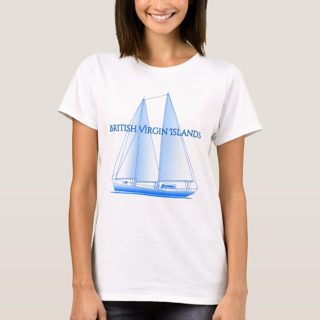 Camiseta Islas Vírgenes Británicas Navegación Náutica Coste (Anverso)