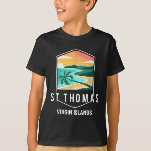 Camiseta Islas Vírgenes Estadounidenses Beach Sunset Palm T