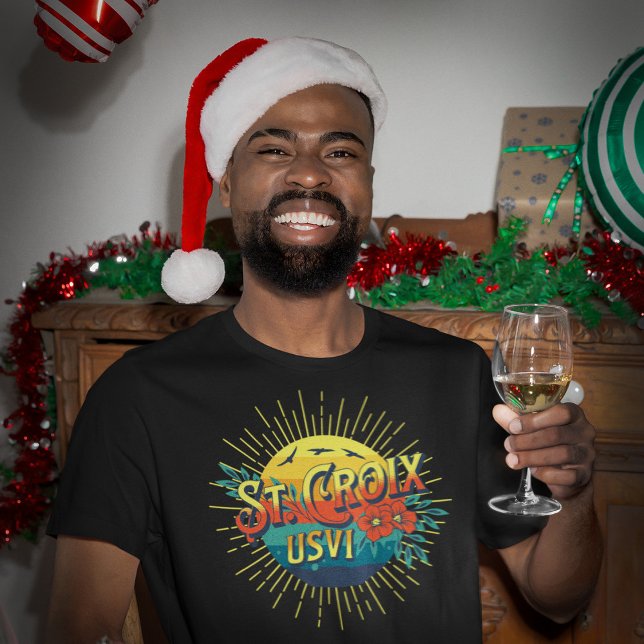Camiseta Islas Vírgenes Estadounidenses Santa Cruz (US Virgin Islands St. Croix U.S. VI Tropical T-Shirt great to wear during Festival and other times. )