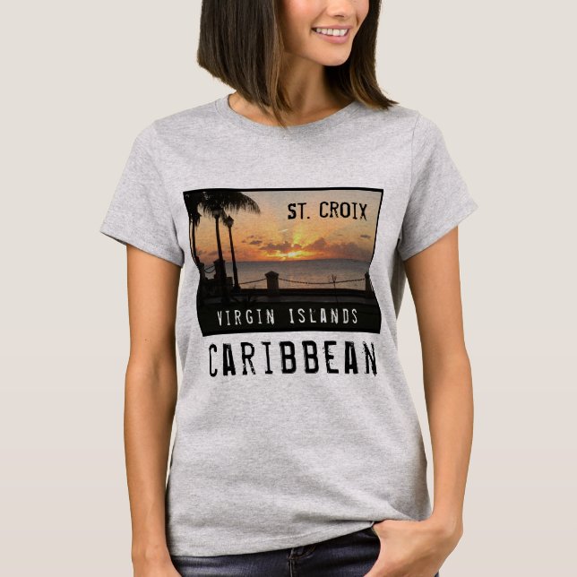 Camiseta Islas Vírgenes Santa Cruz Sunset USVI Caribe (Anverso)