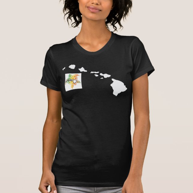 Camiseta Islas y tortuga de Hawaii (Anverso)