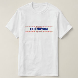 Camiseta ISLINGTON - Mi hogar - Inglaterra; Corazones rojos