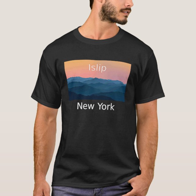 Camiseta Islip New York Mountain Sunset (Anverso)