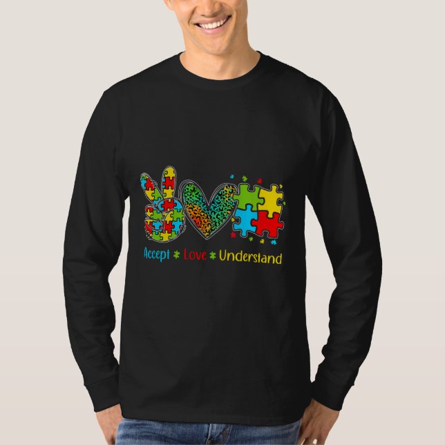 Camiseta Ism Accept Love Comprender el rompecabezas Piezas  (Anverso)