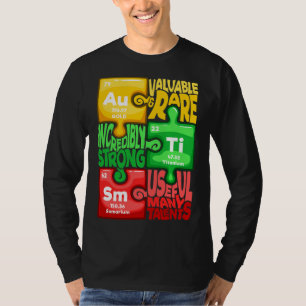 Camiseta Ism Puzzle Chemistry Time Table Elements Autism Aw