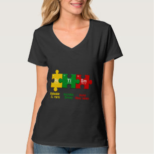 Camiseta Ism Puzzle Chemistry Time Table Elements Autism Aw