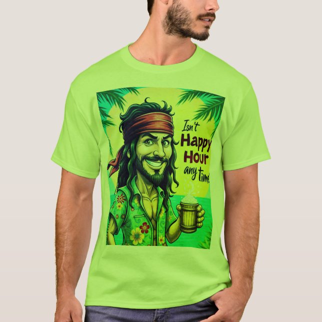 Camiseta isn't hapy hour any time johnney depp (Anverso)