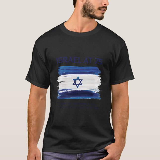 Camiseta Israel a los 75 Feliz Independencia (Anverso)