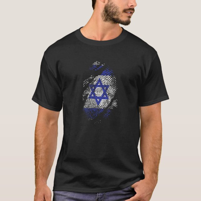 Camiseta Israel Bandera ADN Jerusalén Hebreo Judío Verdader (Anverso)