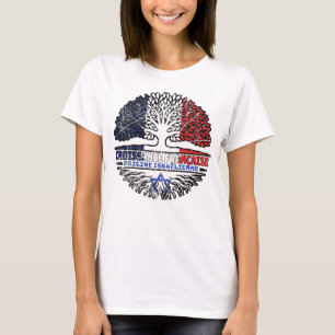 Camiseta Israel Bandera de raíces de árboles de Francia fra