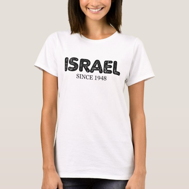 Camiseta Israel desde 1948, patriótico judío (Anverso)