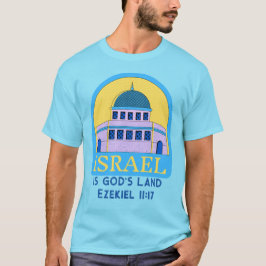 Camiseta Israel es la tierra de Dios Ezekiel 11:17 Amarillo