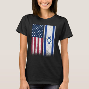 Camiseta Israel Israel Banderas de Estados Unidos Orgulloso