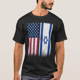 Camiseta Israel Israel Banderas de Estados Unidos Orgulloso