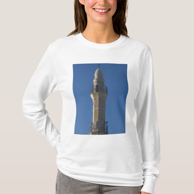 Camiseta Israel, Tel Aviv, Jaffa, minarete de la mezquita (Anverso)