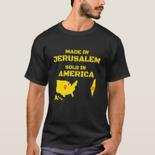 Camiseta Israelí Hebreo Hecho En Jerusalén Vendido En Améri
