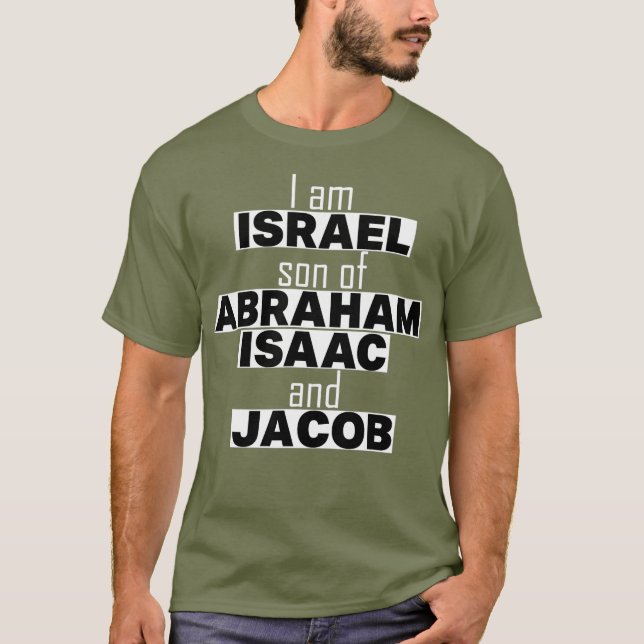 Camiseta Israelí Hebreo Negro (Anverso)