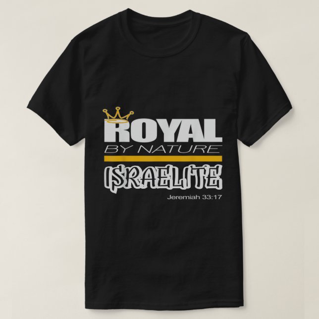 Camiseta Israelí Hebreo Royal por Naturaleza Judah Torah T- (Diseño del anverso)