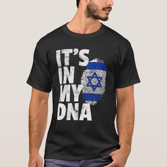 Camiseta Israeli Israel Flag IT's IN MY DNA Christmas Gift (Anverso)