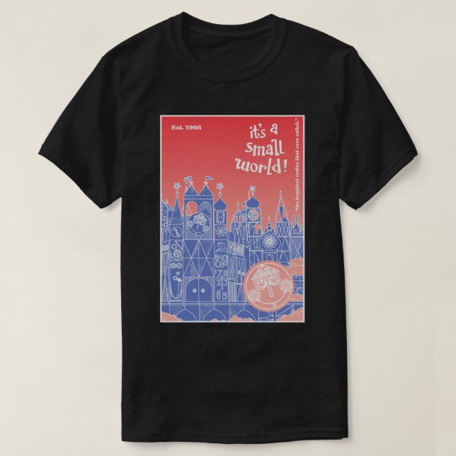 Camiseta It’s a Small World (pastel + periwinkle)  Classic  (Diseño del anverso)