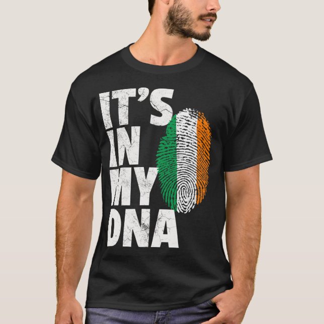 Camiseta IT_S EN MI ADN Bandera irlandesa San Patrick_s Day (Anverso)
