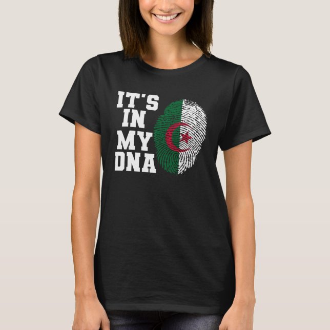 Camiseta It s In My DNA Algeria flag USA flag Algerian with (Anverso)