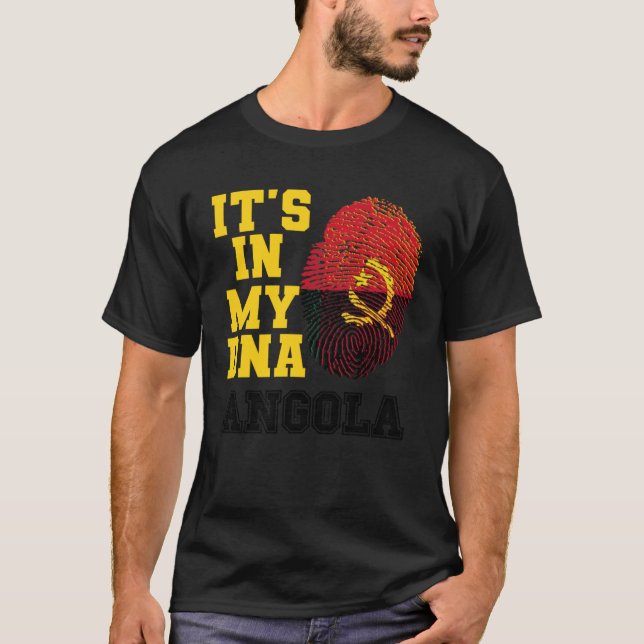 Camiseta It s In My DNA Angolan Flag Perfect Angola (Anverso)