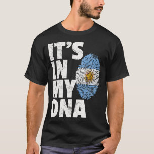 Camiseta IT_S IN MY DNA Argentina Flag Pride National Count
