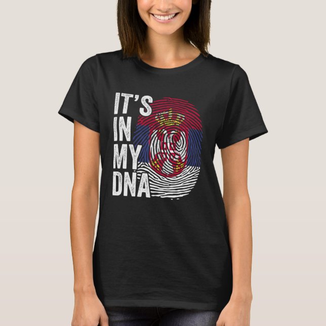 Camiseta It s In My DNA Cool Srbija Fingerprint Serbia Serb (Anverso)