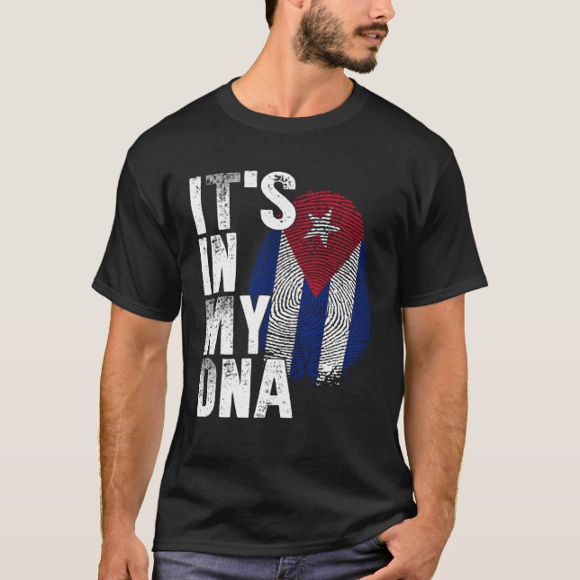 Camiseta IT S IN MY DNA Cuba Flag Cuban Pride Mens Womens (Anverso)