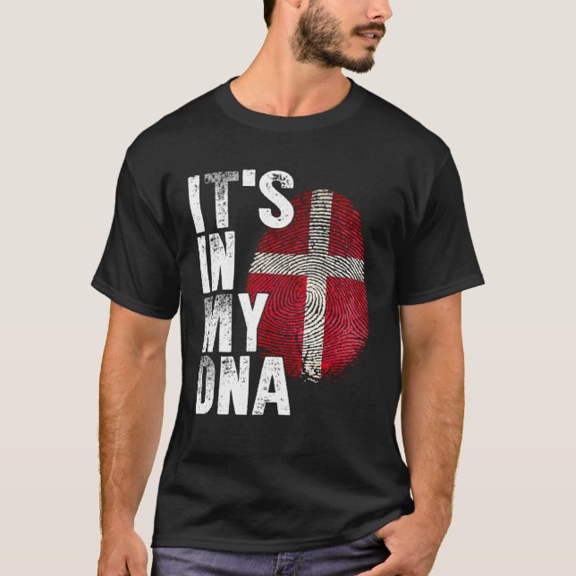 Camiseta It s in my DNA Denmark Flag Danish (Anverso)