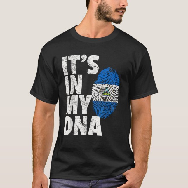 Camiseta IT S IN MY DNA Nicaragua Flag Pride National Count (Anverso)
