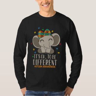 Camiseta It s Ok to Be Different Autism Awareness Puzzle El