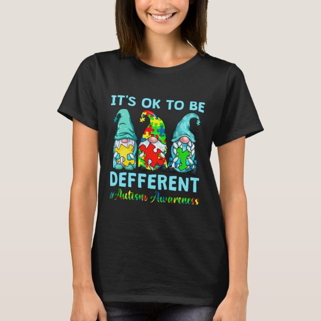 Camiseta It S Ok To Be Different Cute Cool Autism Awareness (Anverso)