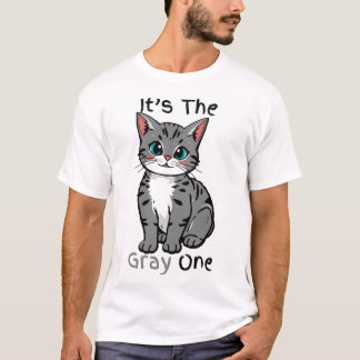 Camiseta “It’s The Gray One” Cute Cartoon Cat T-Shirt