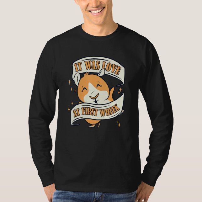 Camiseta It Was Love At First Wheek Guinea Pig (Anverso)