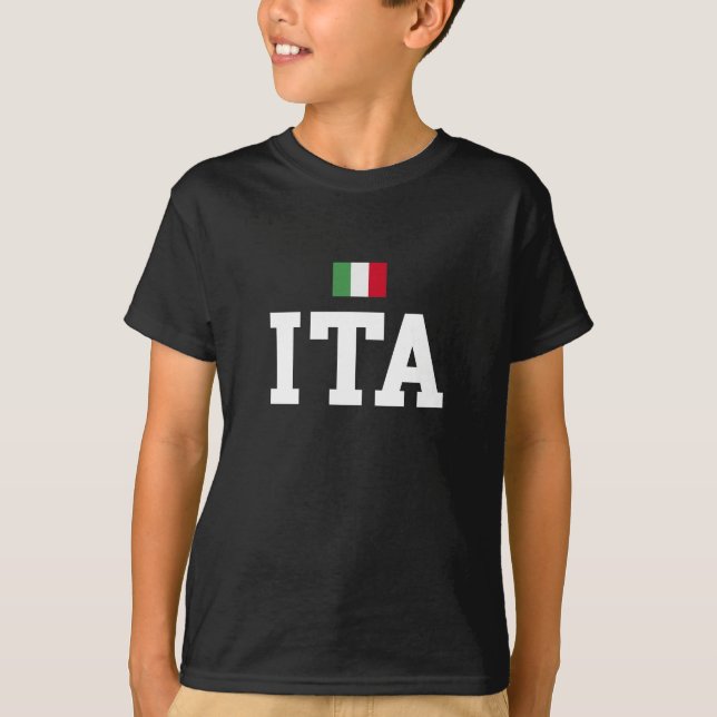 Camiseta ITA Italia Bandera Italiano Italiano Italiano (Anverso)
