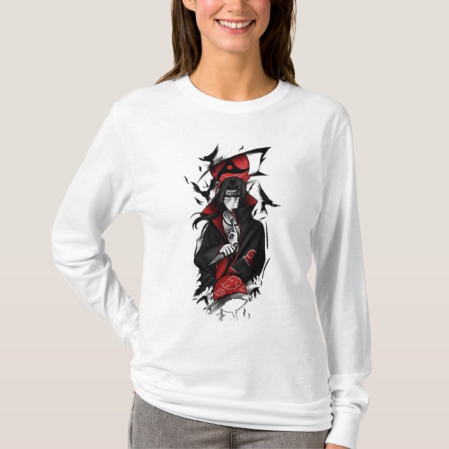 Camiseta Itachi uchiha anime T-Shirt (Anverso)