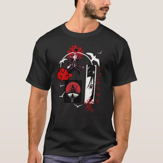 Camiseta Itachi Uchiwa manga art (Anverso)