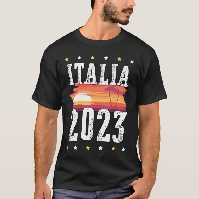 Camiseta Italia 2023 Italia Equipo de viajes de vacaciones (Anverso)
