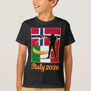 Camiseta Italia 2026 Biathlon Noruega E Italia Bandera Invi